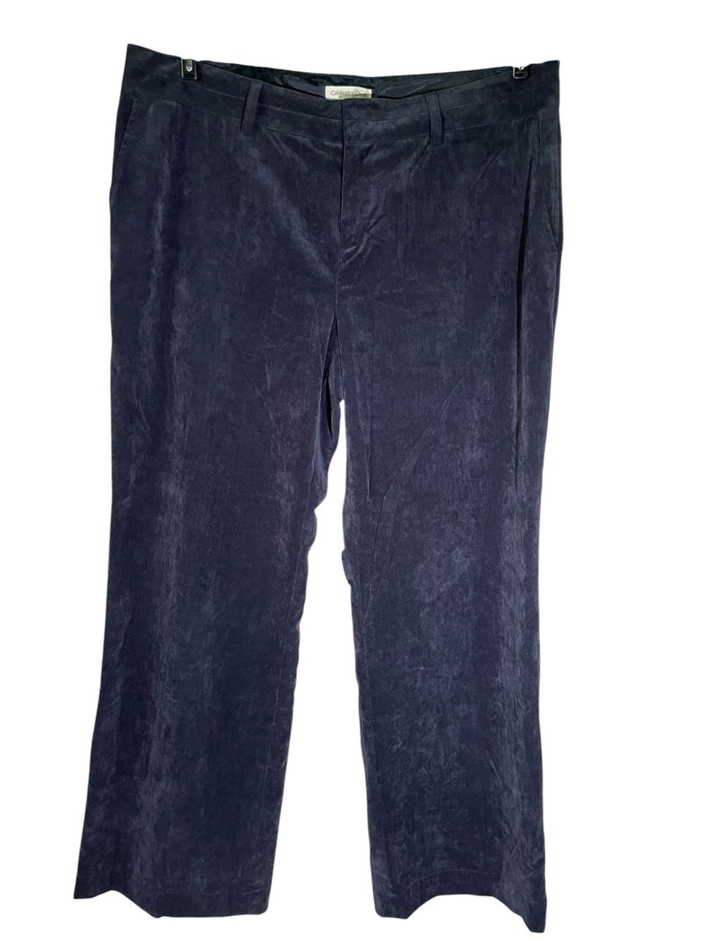 Coldwater Creek Navy Blue Whisper Corduroy Wide Leg Trousers Womens Size 18 W